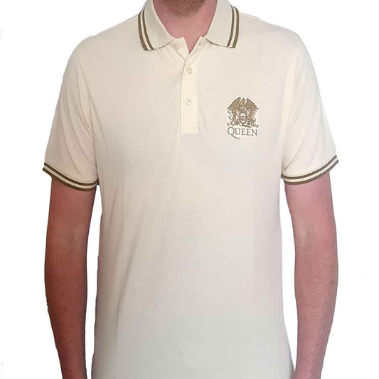 Queen Unisex Polo Shirt: Crest Logo