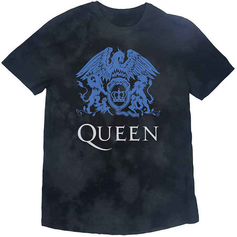 Queen Kids T-Shirt: Blue Crest (Wash Collection)