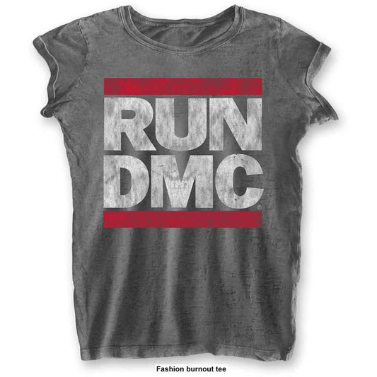 Run DMC Ladies Burnout T-Shirt: DMC Logo