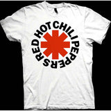 Red Hot Chili Peppers T Shirt Red Asterisk Band Logo Official Mens White XXL