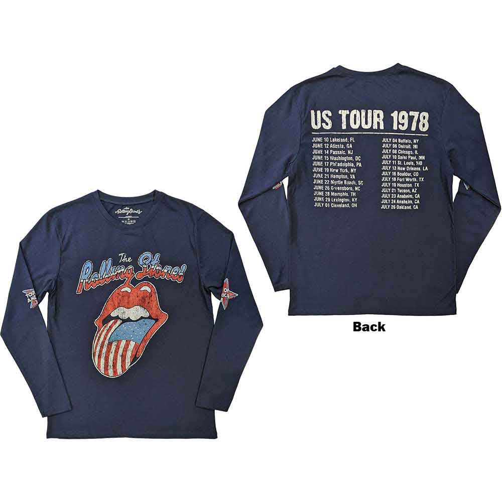 The Rolling Stones Unisex Long Sleeve T-Shirt: US Tour '78
