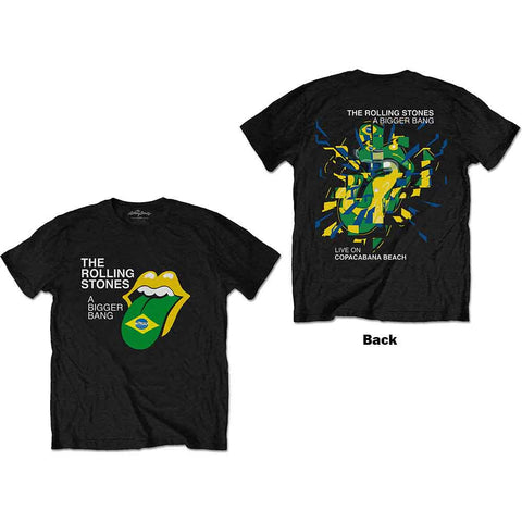 The Rolling Stones Unisex T-Shirt: Bigger Bang - Brazil '80 (Back Print)