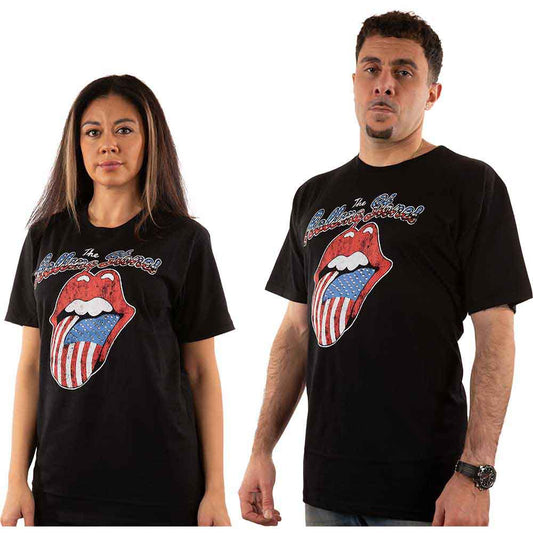 The Rolling Stones Unisex T-Shirt: USA Tongue