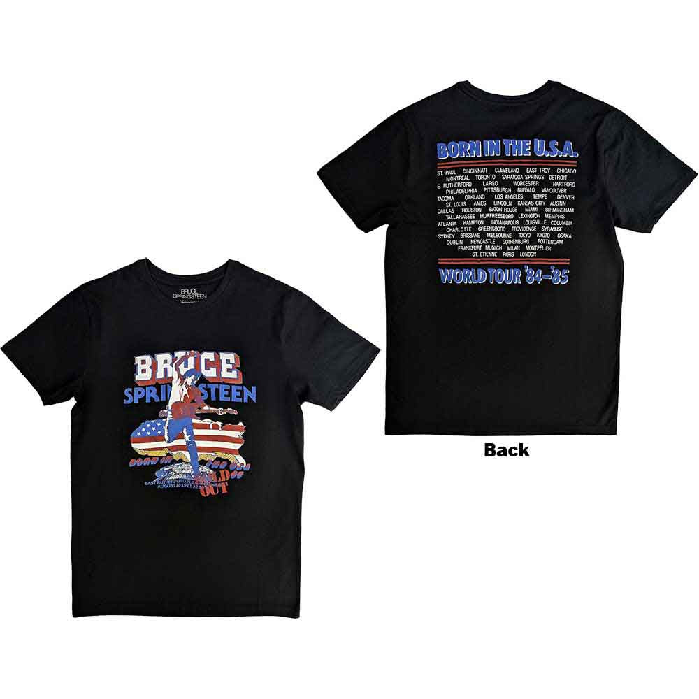Bruce Springsteen Unisex T-Shirt: Born In The USA '85 (Back Print) (X-Large)
