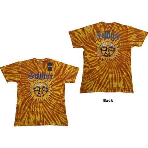 Sublime Unisex T-Shirt: Sun Face (Wash Collection & Back Print)