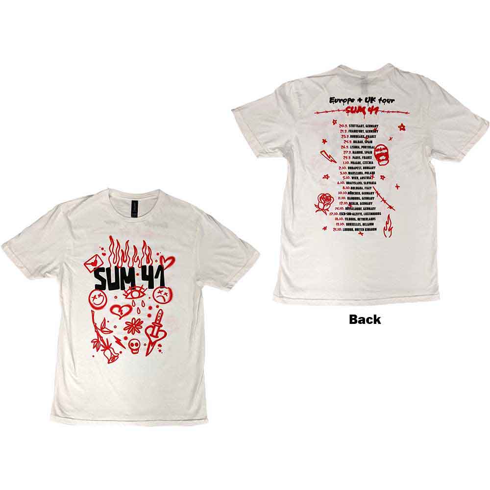 Sum 41 Unisex T-Shirt: Sketches European Tour 2022