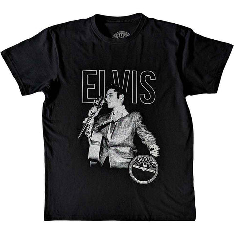 Sun Records Unisex T-Shirt: Elvis Live Portrait