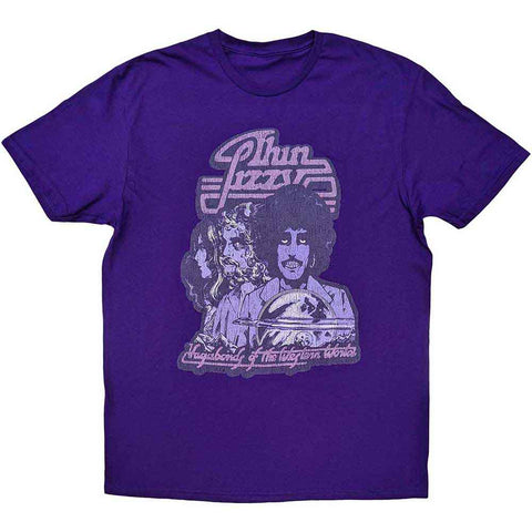 Thin Lizzy Unisex T-Shirt: Vagabonds of the Western World Mono Distressed