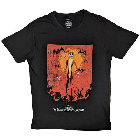 The Nightmare Before Christmas Unisex T-Shirt: Jack Orange Sun & Logo