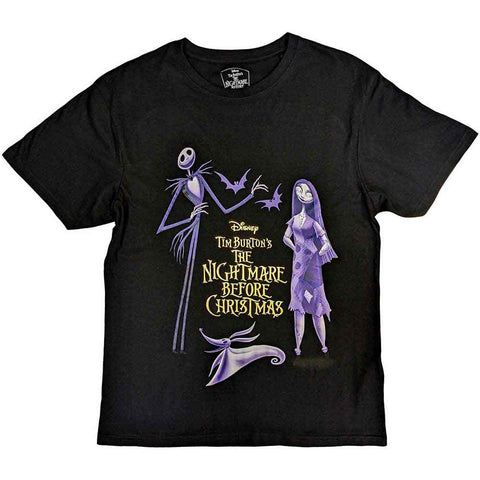 The Nightmare Before Christmas Unisex T-Shirt: Purple Characters (Embellished)