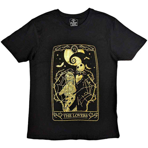 The Nightmare Before Christmas Unisex T-Shirt: Jack & Sally Lovers (Embellished)