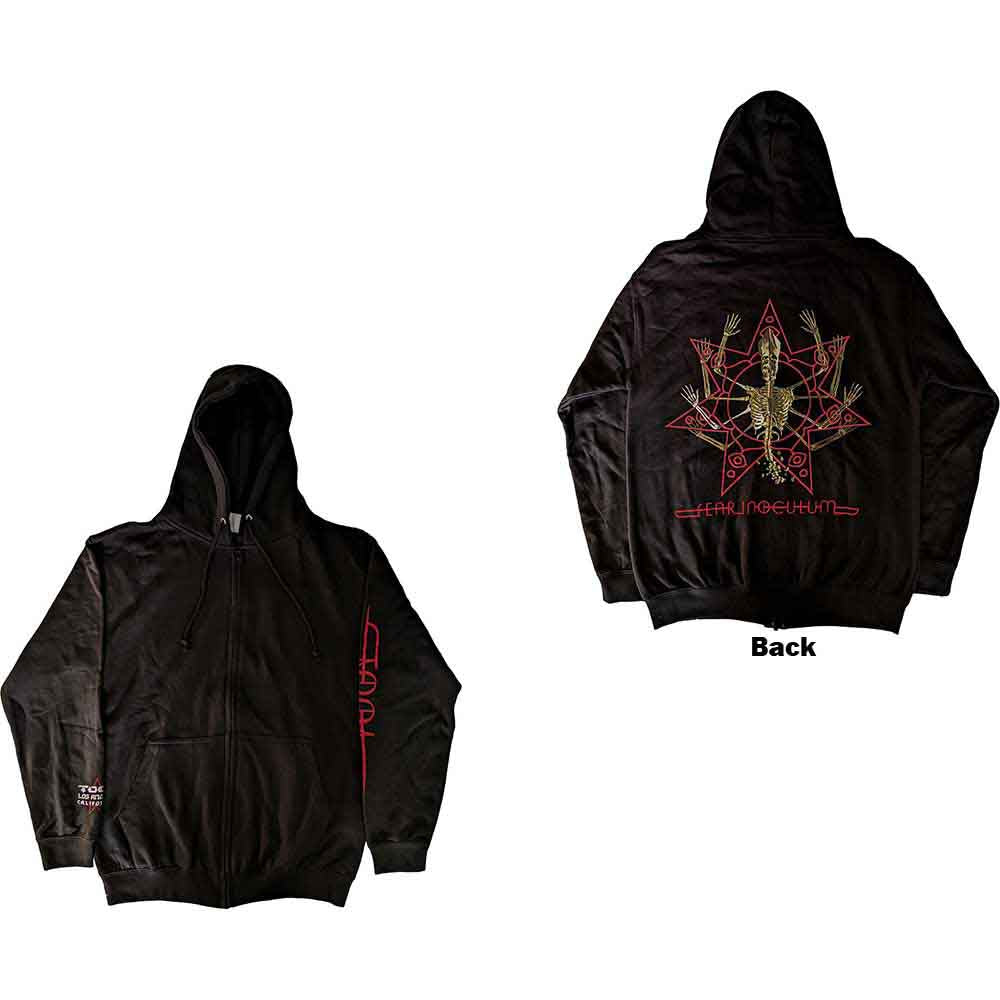 Tool Unisex Zipped Hoodie: Skeleton Tour 2022 (Back Print) (Large) (Ex-Tour)