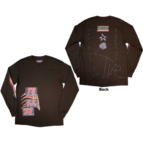 Travis Scott Unisex Long Sleeve T-Shirt: Summer Run 2023 London (Back Print & Ex-Tour)