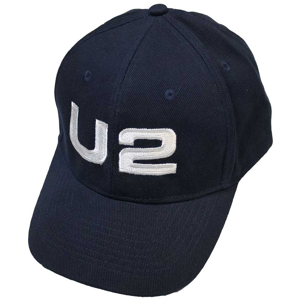 U2 Unisex Baseball Cap: White Logo