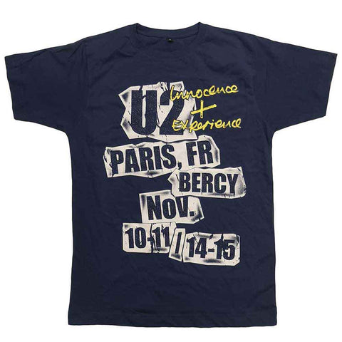 U2 Unisex T-Shirt: I+E Paris Event 2015 (Ex-Tour)