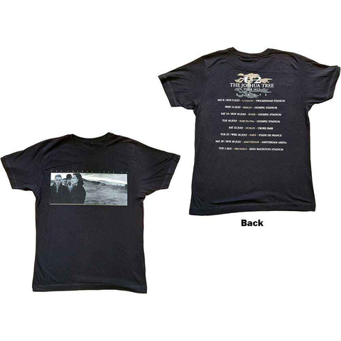 U2 Unisex T-Shirt: Joshua Tree Photo (Ex-Tour & Back Print)