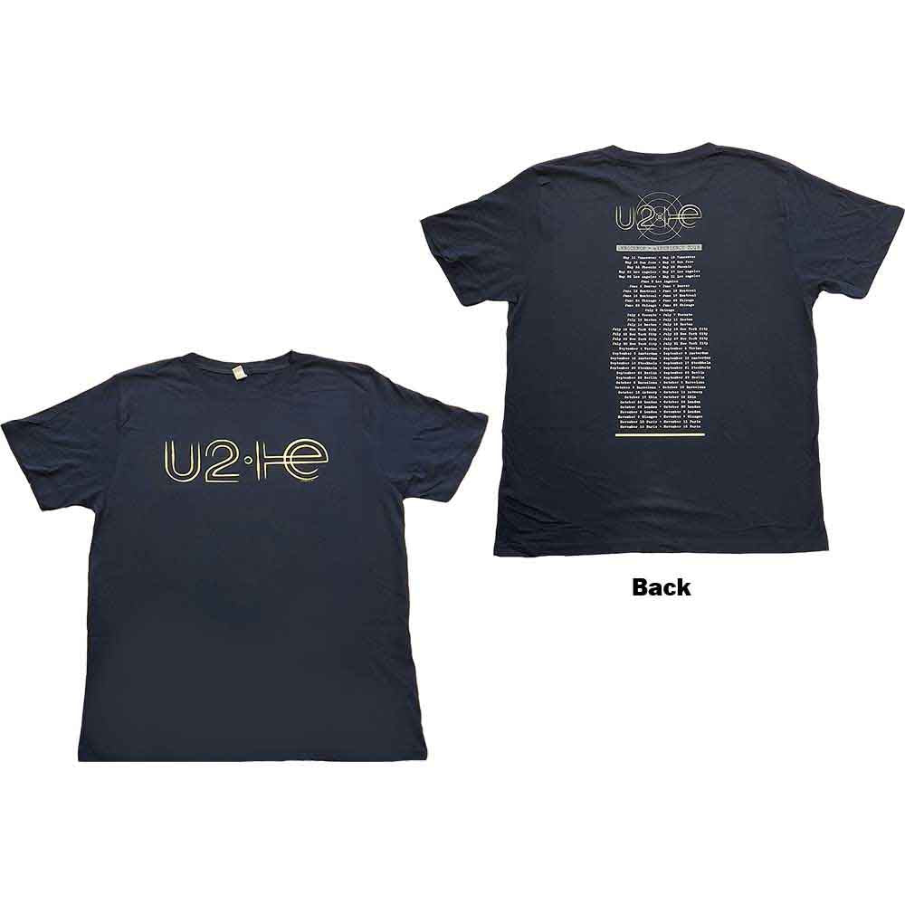 U2 Unisex T-Shirt: I+E 2015 Tour Dates