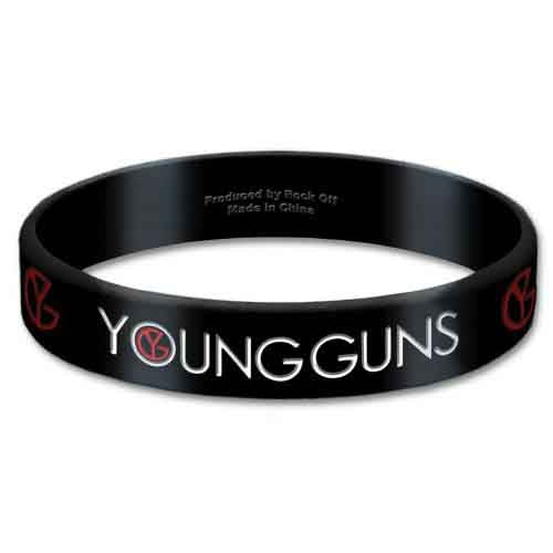 Young Guns Men's Logo Rubber Bracelet Black