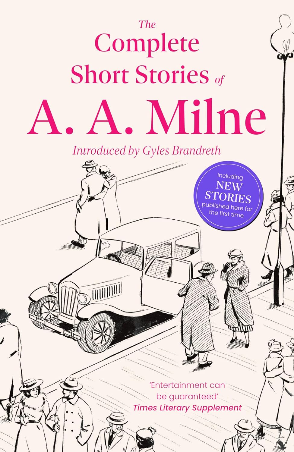 Book cover for The Complete Short Stories of A. A. Milne with vintage illustrations.