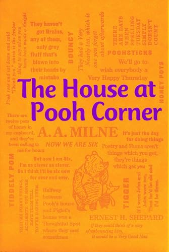 Orange book cover for "The House at Pooh Corner" featuring Winnie-the-Pooh.