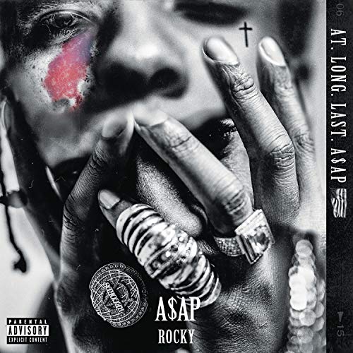 A$ap Rocky album cover: close-up of face with hand and jewelry.