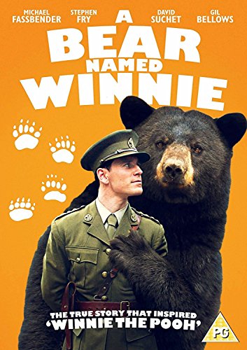 DVD cover featuring a soldier in uniform standing next to a large black bear.