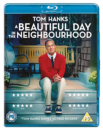 Blu-ray cover for "A Beautiful Day In The Neighbourhood" starring Tom Hanks.