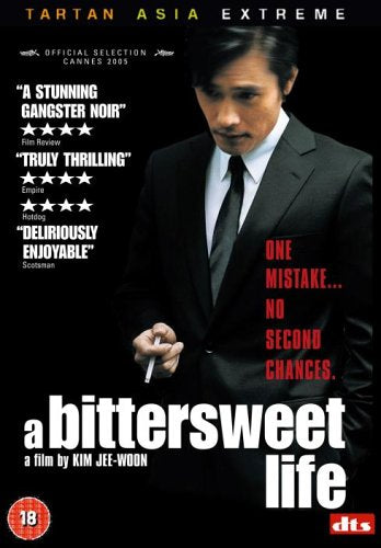 DVD cover for "A Bittersweet Life" featuring a man in a suit.