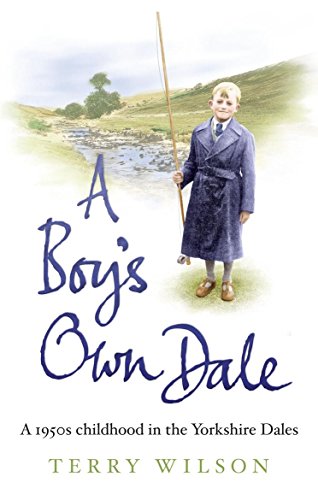 Book cover: boy with fishing rod in Yorkshire Dales landscape.