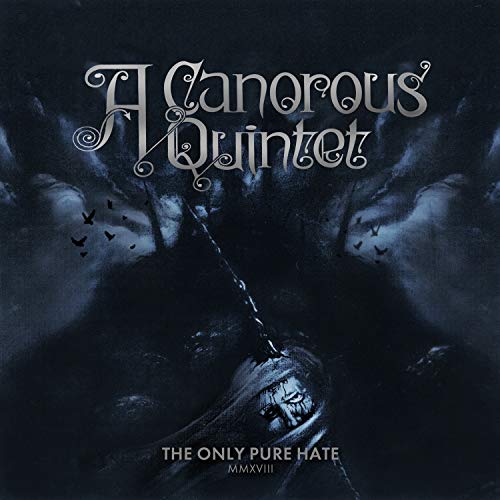 Dark album cover with distorted face, trees, and band name "Canorous Quintet".