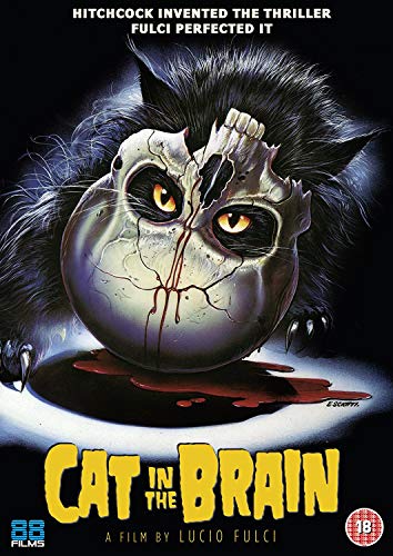 DVD cover: cracked skull with cat features and blood, title text.