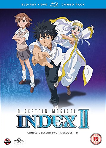 “A Certain Magical Index II” Blu-ray cover with three anime characters.