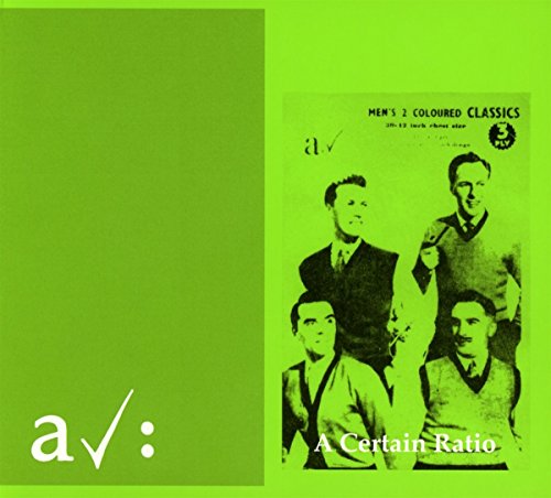 CD cover for A Certain Ratio, featuring a black and white photo of four men.