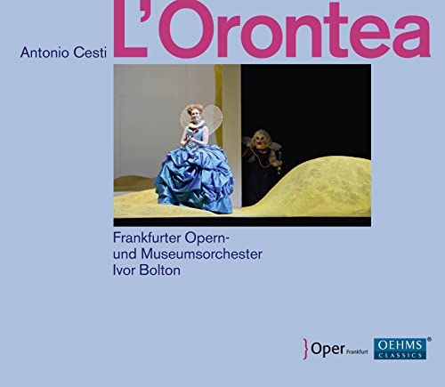 CD cover for Antonio Cesti’s opera “L’Orontea” with stage scene.