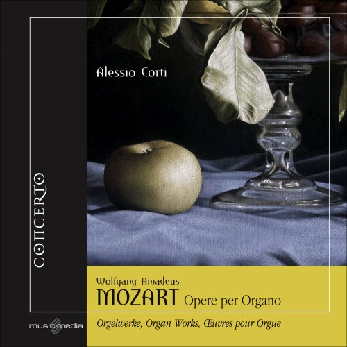 CD cover: still life with fruit, glass, and text naming Corti and Mozart.