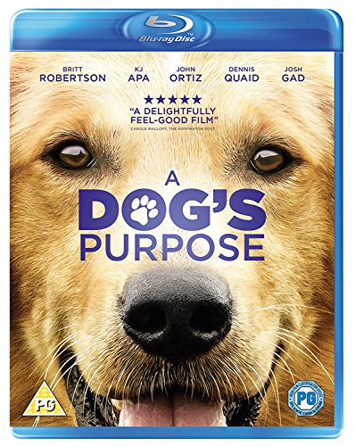 Blu-ray cover art featuring a close-up of a golden dog's face and movie title.