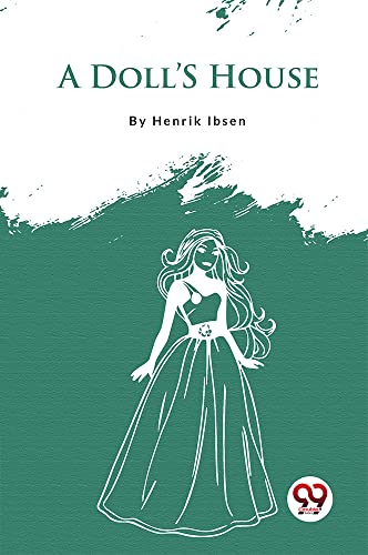 Book cover for "A Doll's House" featuring a white illustration of a woman.