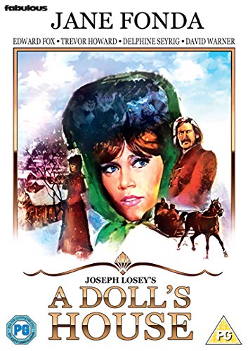DVD cover art for A Doll's House featuring Jane Fonda and a horse-drawn carriage.