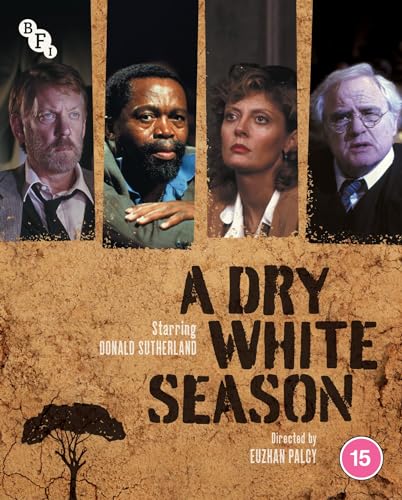 “A Dry White Season” Blu-ray cover with four actors and a tree.