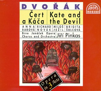 The image is a CD cover for Dvorak's opera "Kate and the Devil".