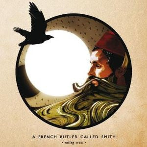 CD cover: man with beard, crow flying towards a bright circle.