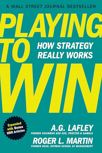 Book cover for Playing to Win with yellow text on a teal background.