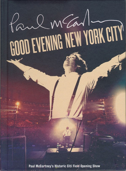 DVDL DVD cover of Paul McCartney performing live with arms outstretched in New York.