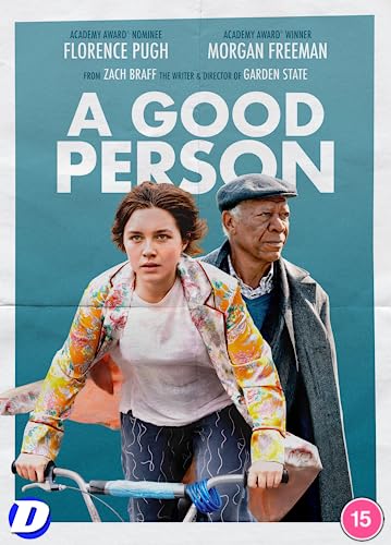 A Good Person" DVD cover featuring Florence Pugh and Morgan Freeman.