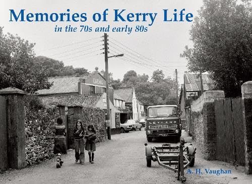 Black and white photo of a rural Irish street scene, 1970s/80s.