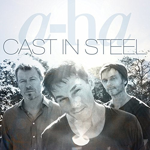 a-ha "Cast In Steel" CD cover with three band members pictured.