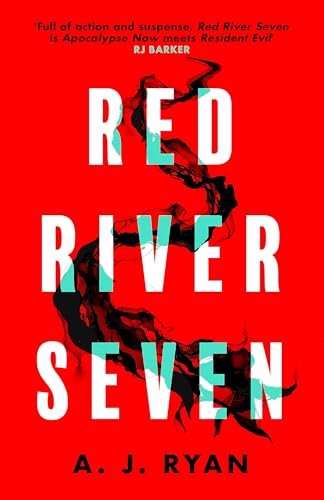Red book cover with bold white text and black, teal smoke imagery.