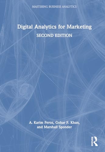 Book cover: "Digital Analytics for Marketing," second edition, blue abstract design.