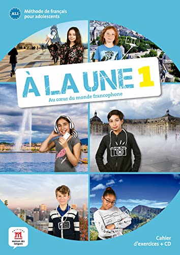 French textbook cover with diverse teens and cityscapes, labeled “À LA UNE 1”.