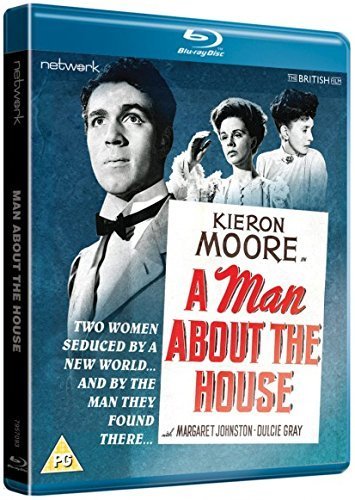 Blu-ray cover for A Man About The House featuring a man and two women.